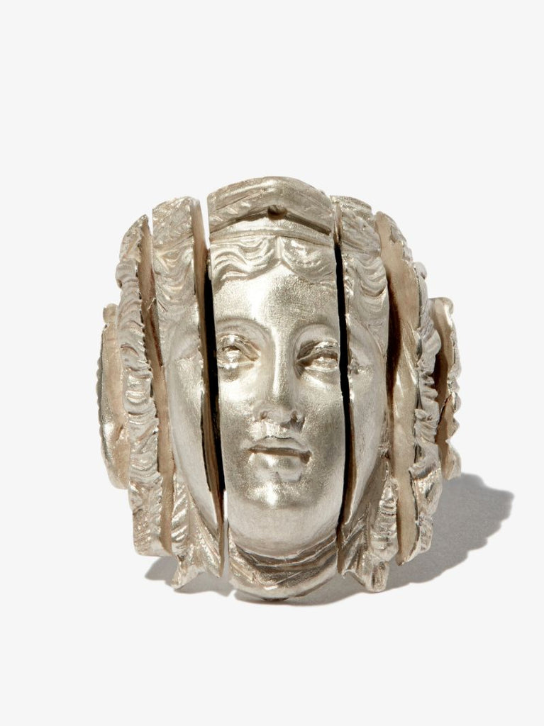 Sterling Silver Deconstructed Portrait Ring