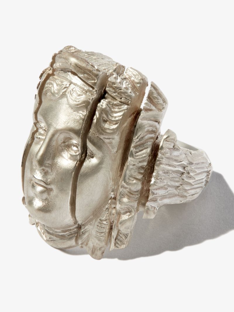 Sterling Silver Deconstructed Portrait Ring