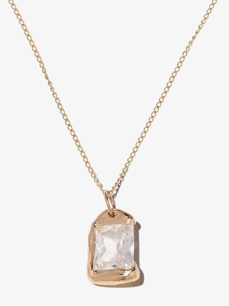 9k Yellow Gold the Rose Sapphire Necklace