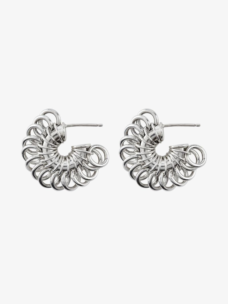 Sterling Silver Twist Hoop Earrings
