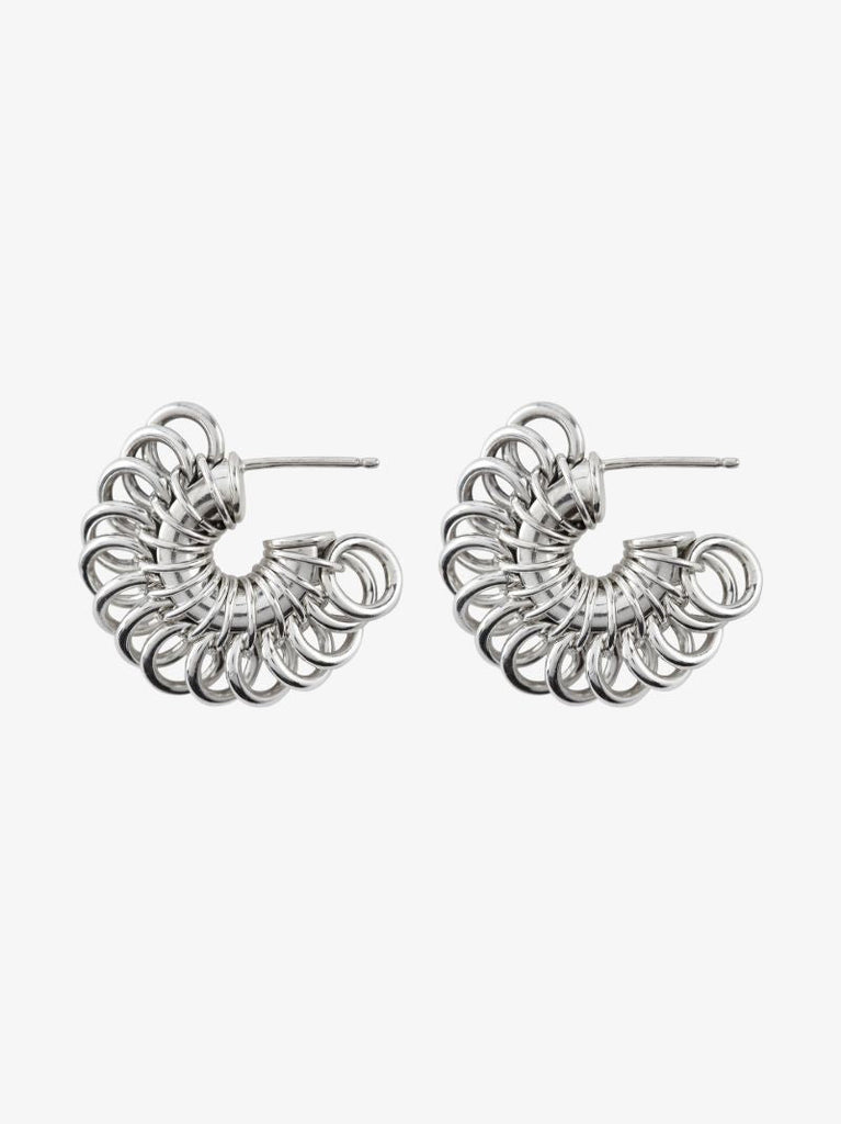 Sterling Silver Twist Hoop Earrings