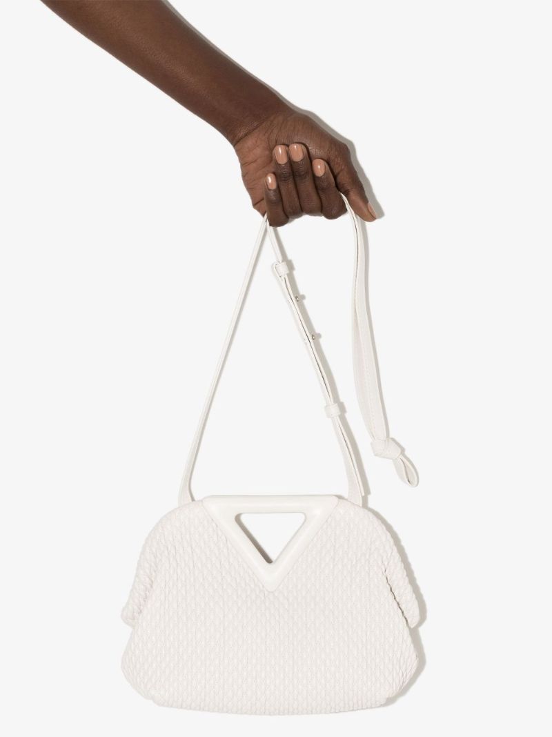 White Point Small Leather Top Handle Bag