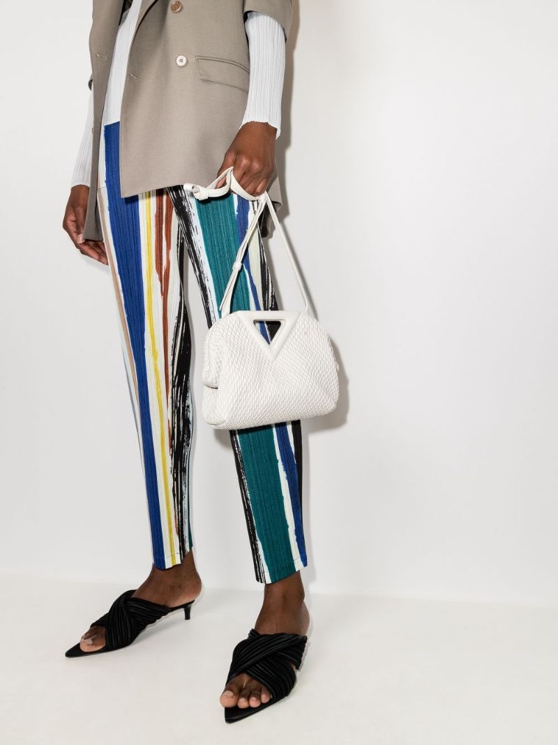 White Point Small Leather Top Handle Bag