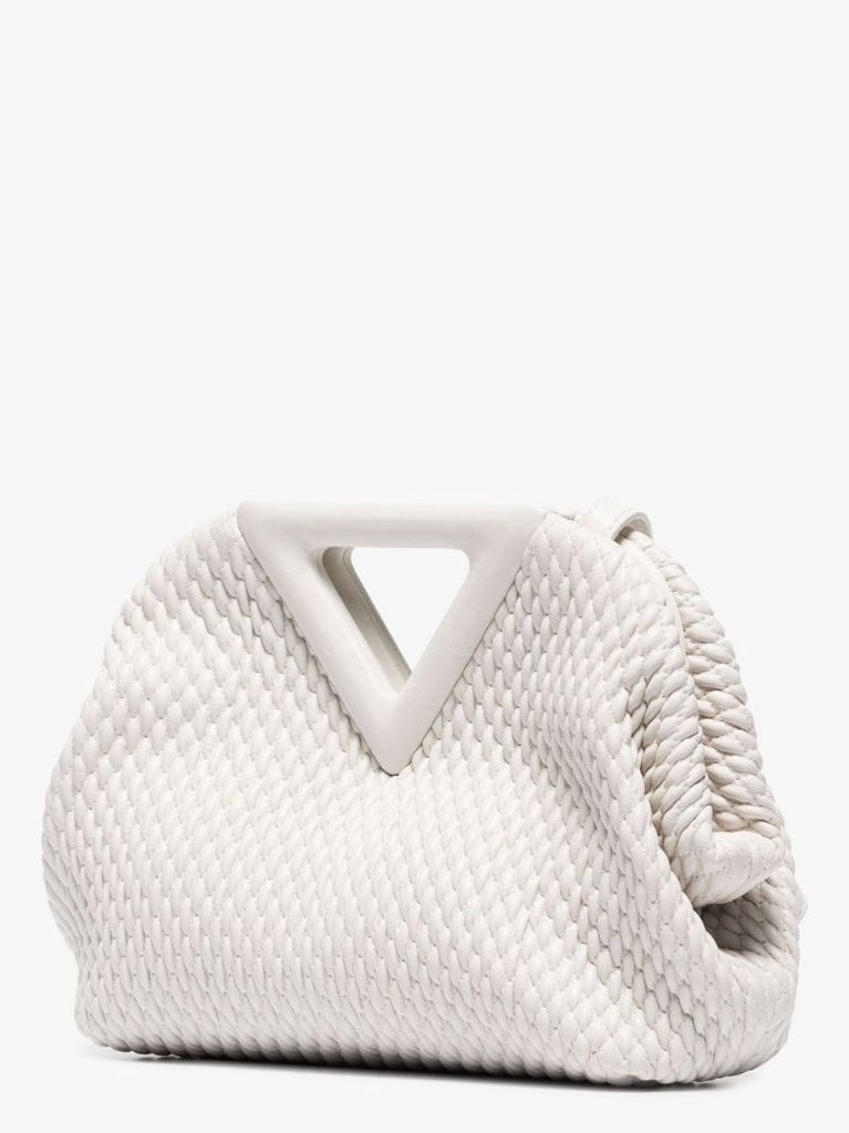 White Point Small Leather Top Handle Bag
