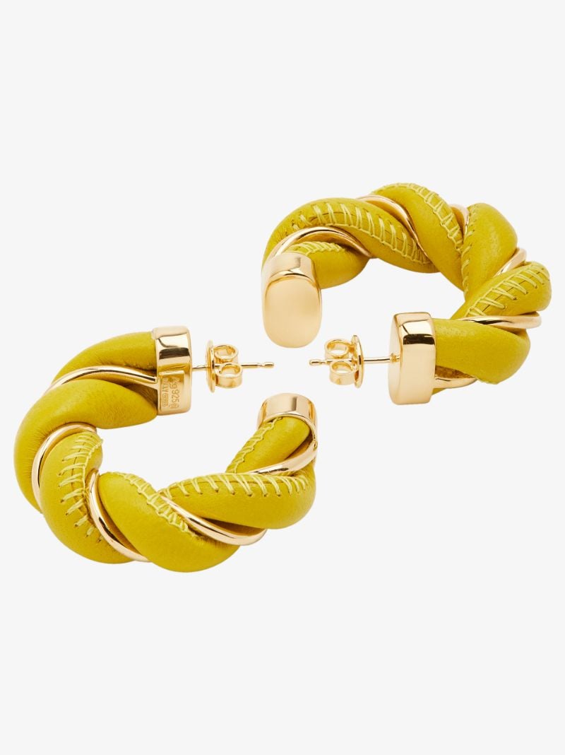 Gold-plated Twist Hoop Earrings