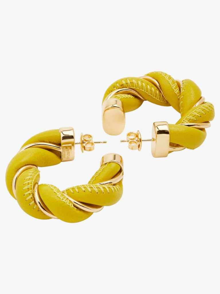 Gold-plated Twist Hoop Earrings