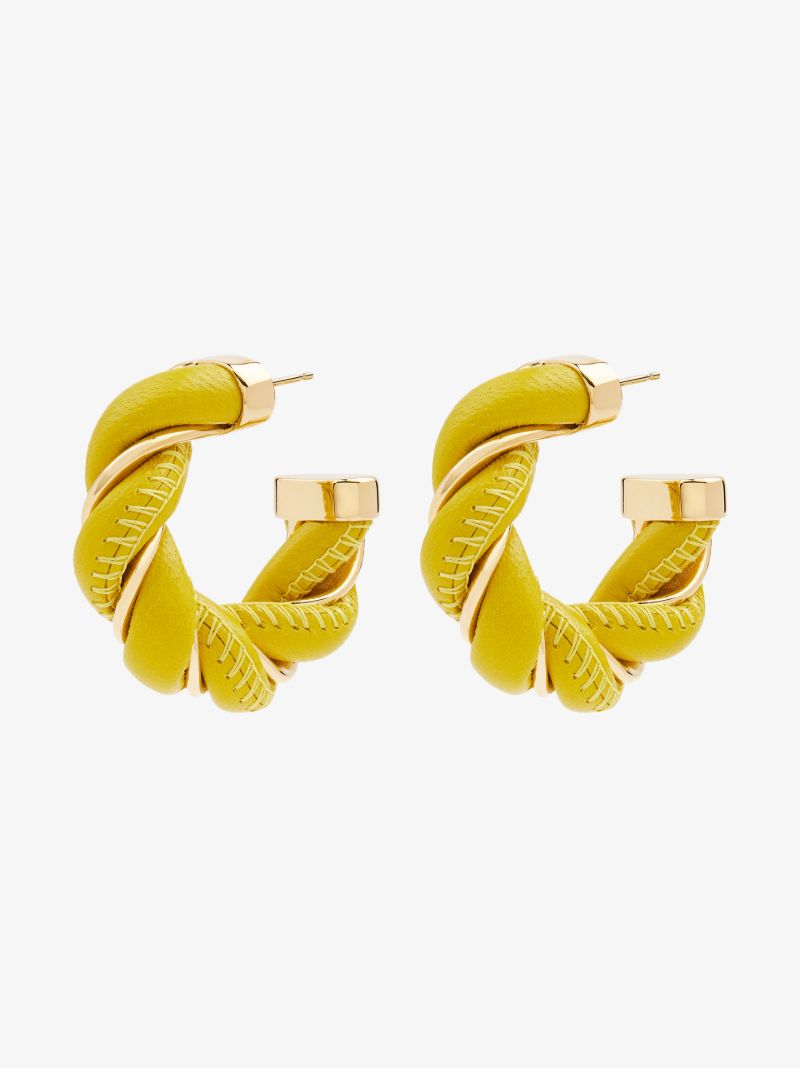 Gold-plated Twist Hoop Earrings
