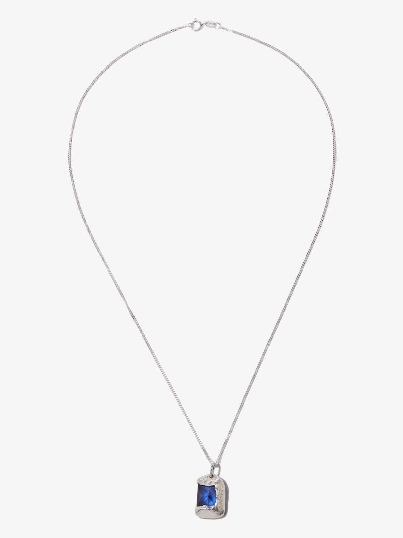Sterling Silver the Rose Sapphire Necklace