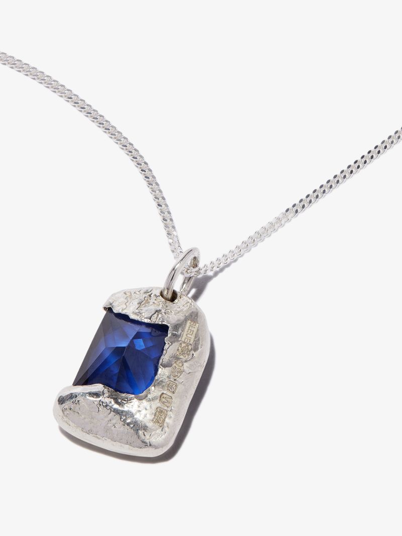 Sterling Silver the Rose Sapphire Necklace