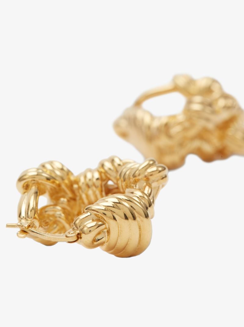 Gold-plated Knot Hoop Earrings