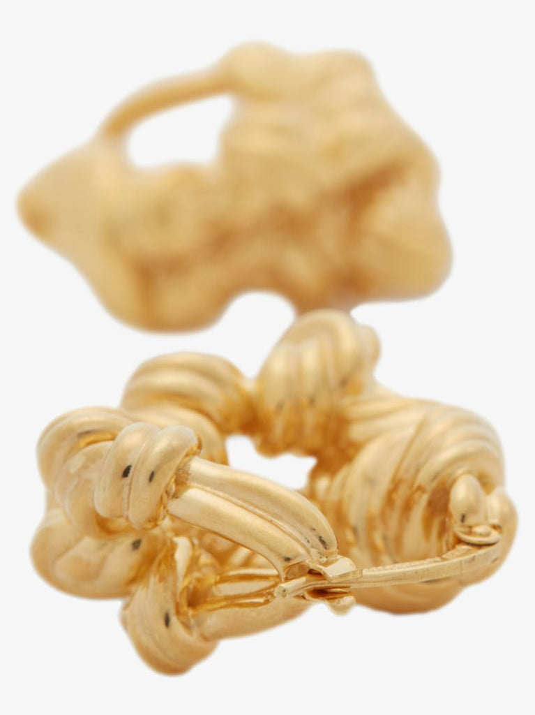 Gold-plated Knot Hoop Earrings
