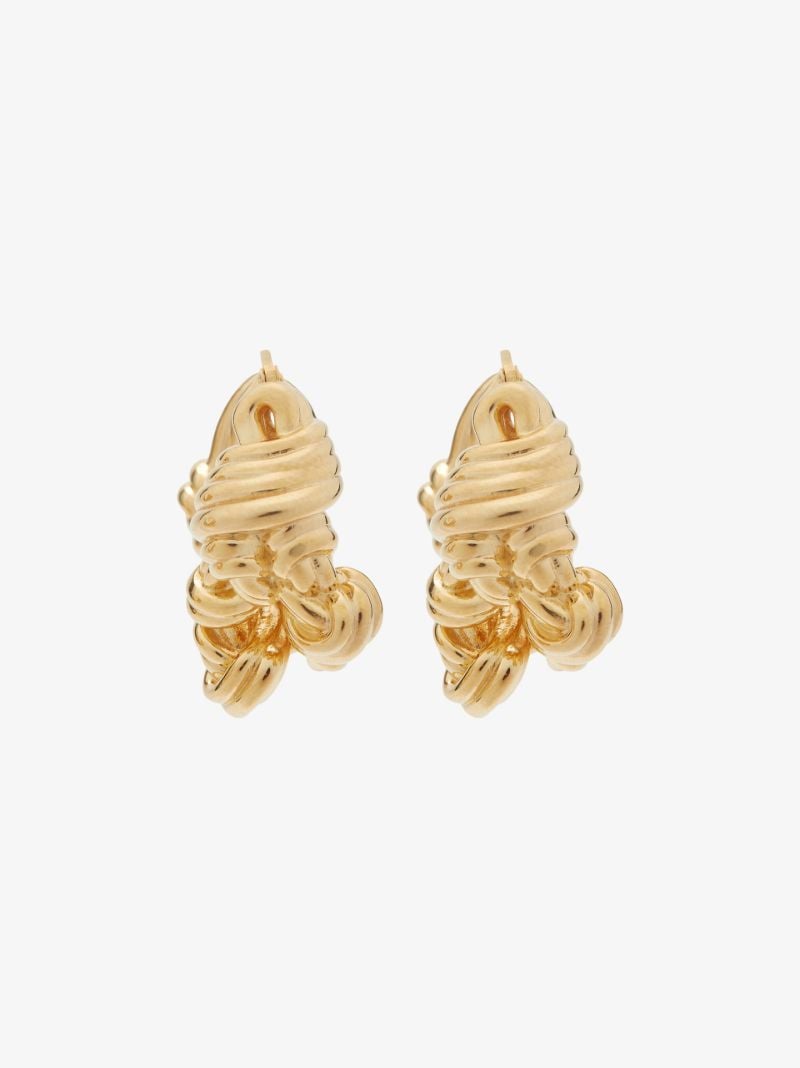 Gold-plated Knot Hoop Earrings