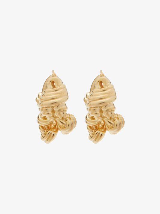 Gold-plated Knot Hoop Earrings
