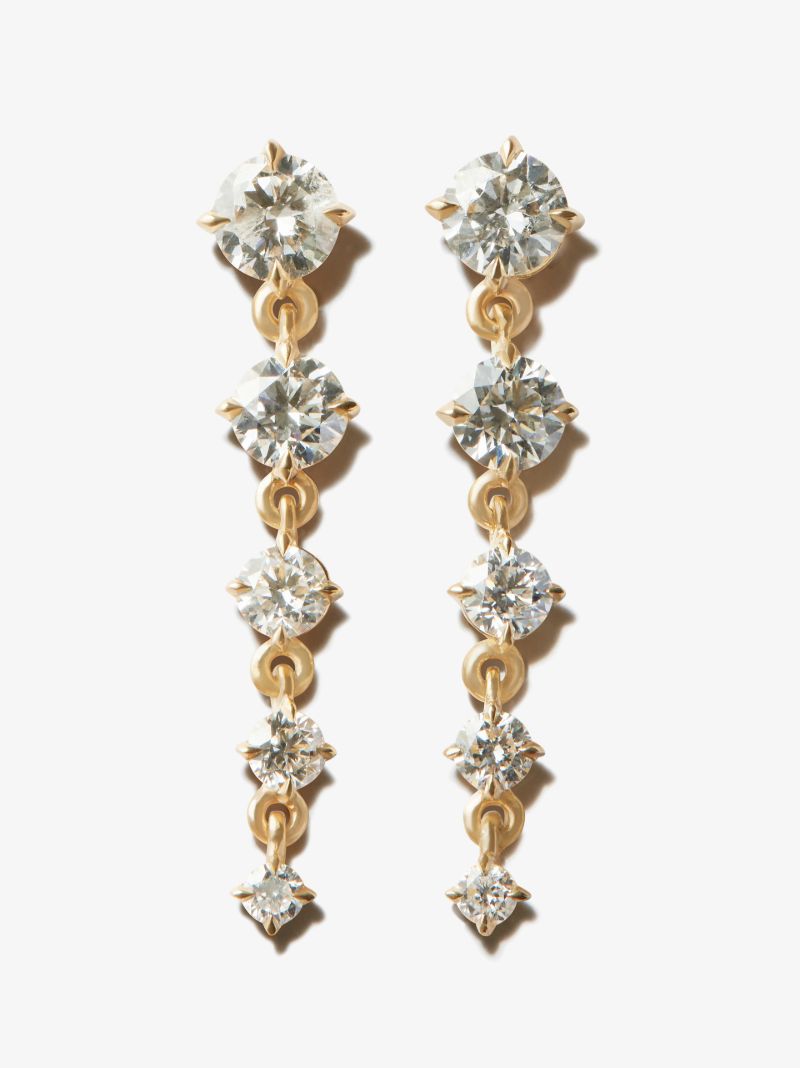 18k Yellow Gold Ã_x0083_â_x0080_°clat Diamond Drop Earrings