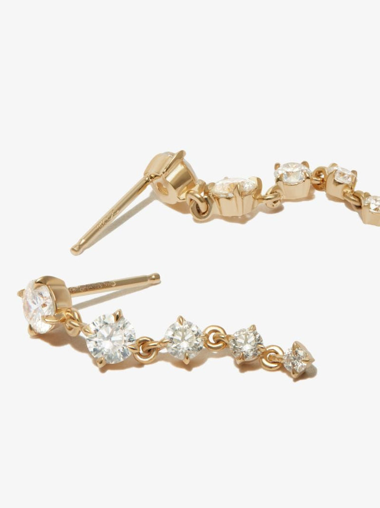 18k Yellow Gold Ã_x0083_â_x0080_°clat Diamond Drop Earrings