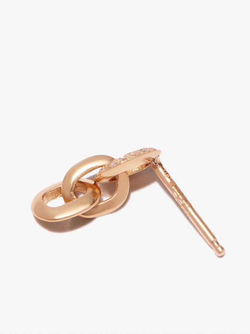 18k Yellow Gold Petite Xs Knife Edge Diamond Earrings