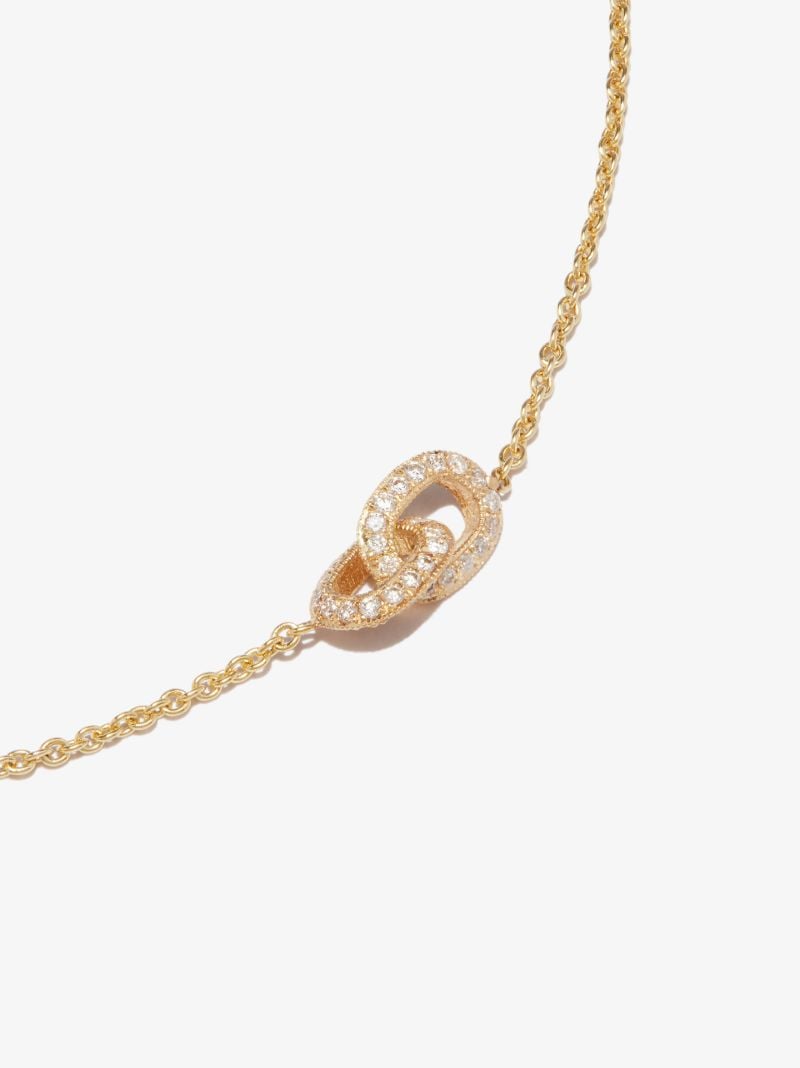 18k Yellow Gold Xs Links Diamond Necklace