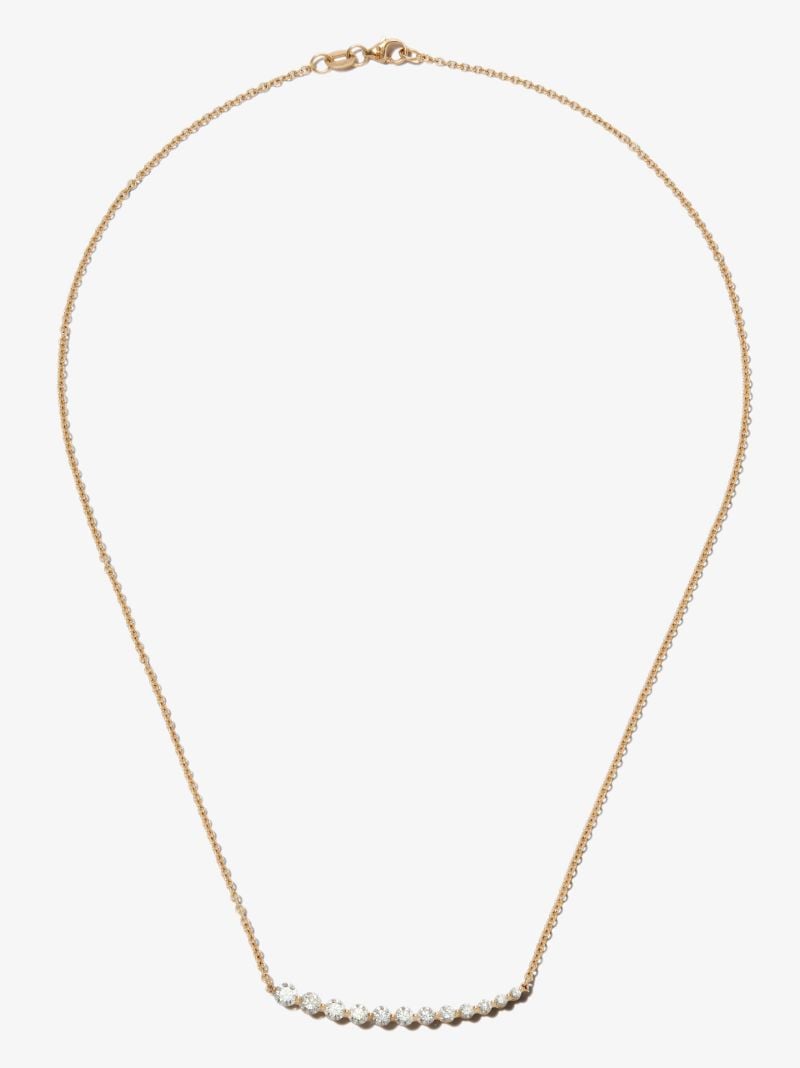 18k Yellow Gold Graduated Diamond Necklace