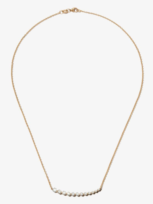 18k Yellow Gold Graduated Diamond Necklace