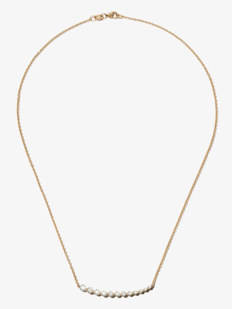 18k Yellow Gold Graduated Diamond Necklace
