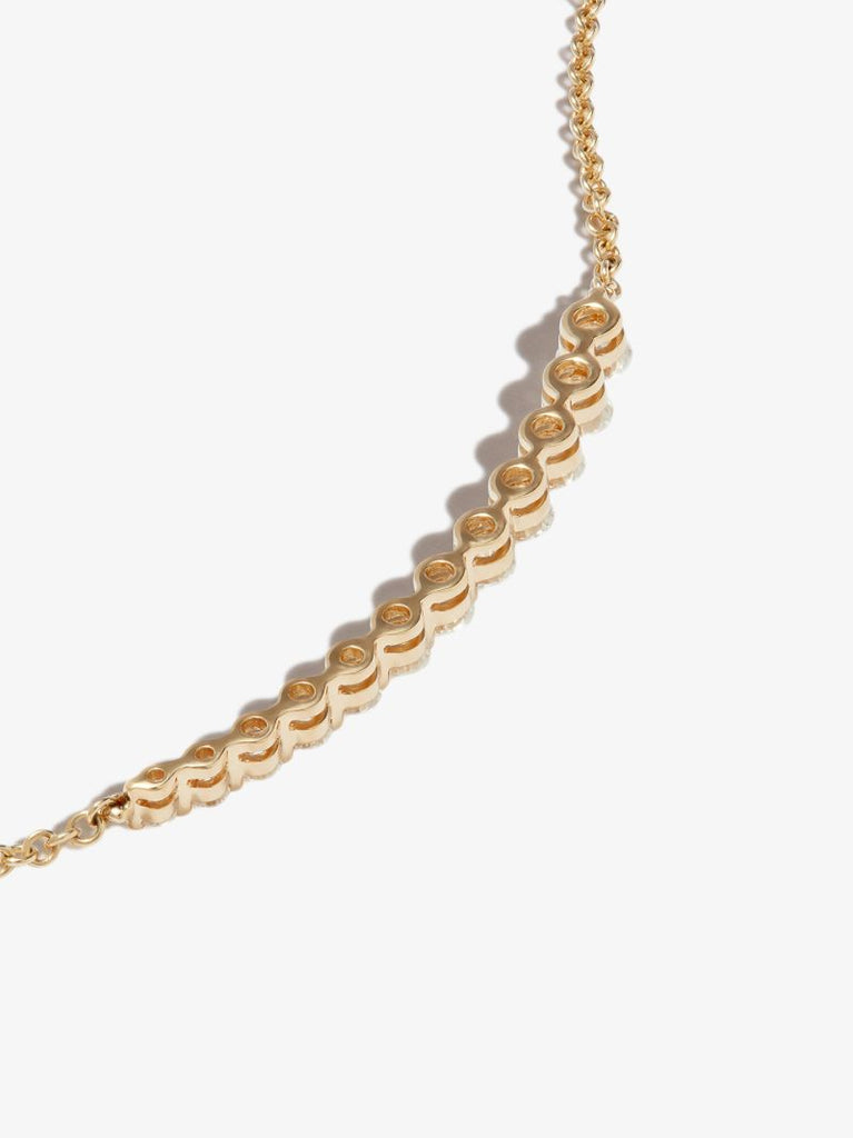 18k Yellow Gold Graduated Diamond Necklace