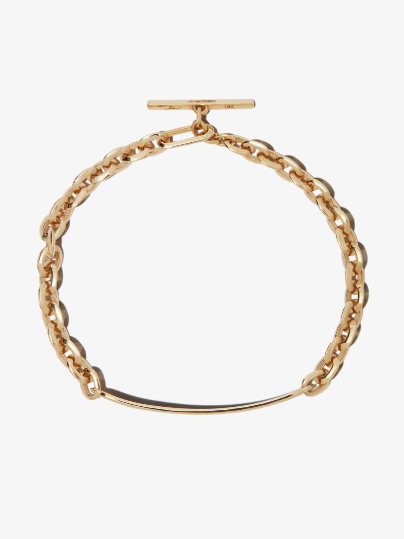18k Yellow Gold Petite Id Chain Bracelet