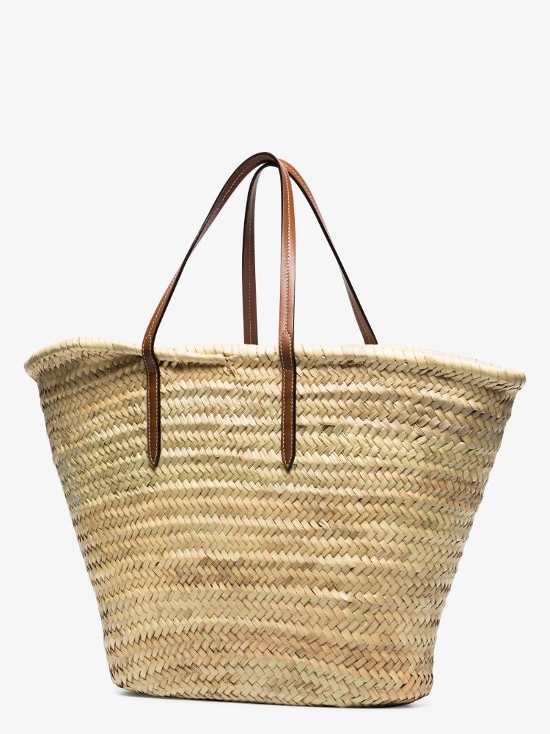 Neutral Macy Raffia Tote Bag