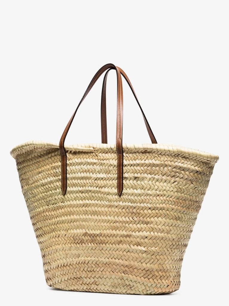 Neutral Macy Raffia Tote Bag