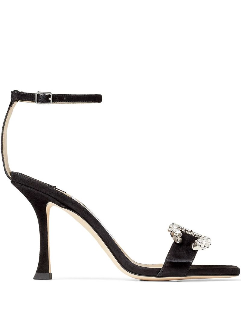 Black Marsai 90 Suede Sandals