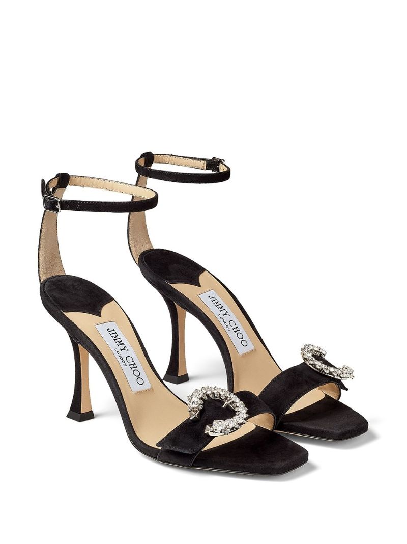 Black Marsai 90 Suede Sandals