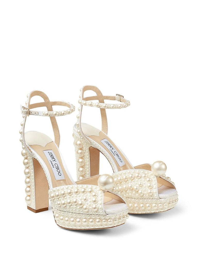 White Sacaria 120 Platform Sandals