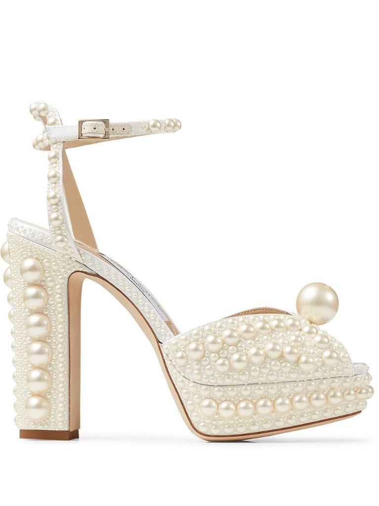 White Sacaria 120 Platform Sandals