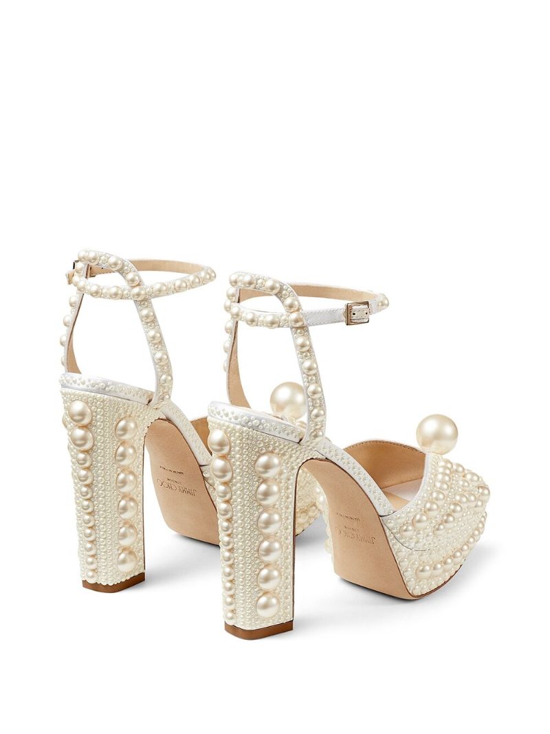White Sacaria 120 Platform Sandals
