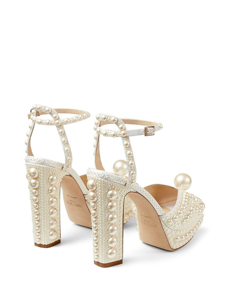 White Sacaria 120 Platform Sandals