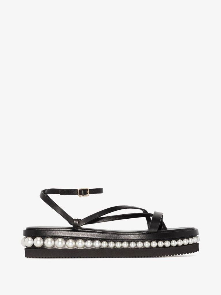 Black Pine 25 Leather Flatform Sandals