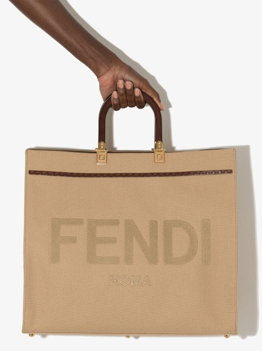 Neutral Sunshine Large Canvas Tote Bag