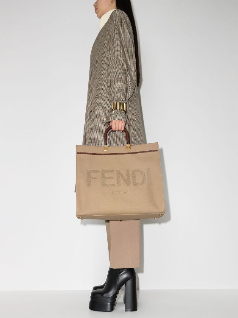 Neutral Sunshine Large Canvas Tote Bag