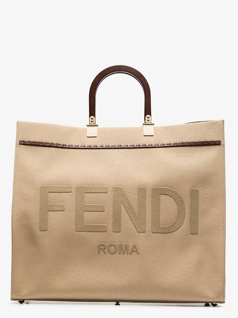 Neutral Sunshine Large Canvas Tote Bag