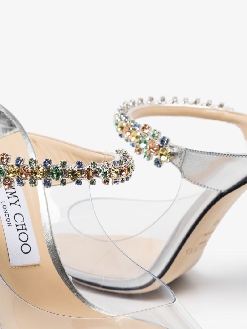 Silver Bing 100 Embellished Pvc Mules