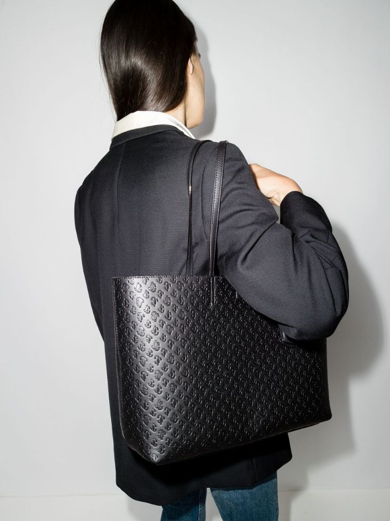 Black Nine 2 Five Embossed Leather Tote Bag