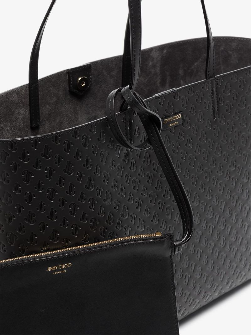 Black Nine 2 Five Embossed Leather Tote Bag