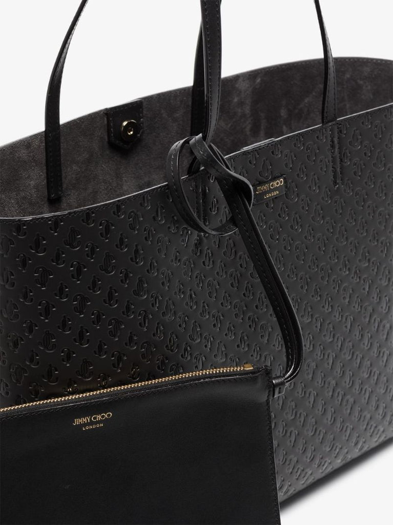Black Nine 2 Five Embossed Leather Tote Bag