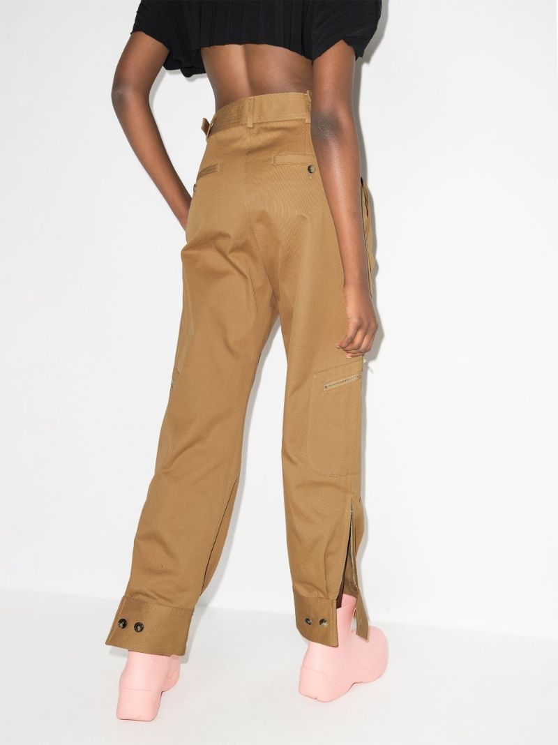 High-waist Cargo Trousers