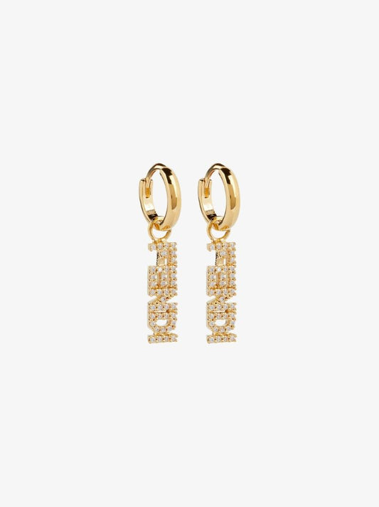 Signature Logo Drop Earrings