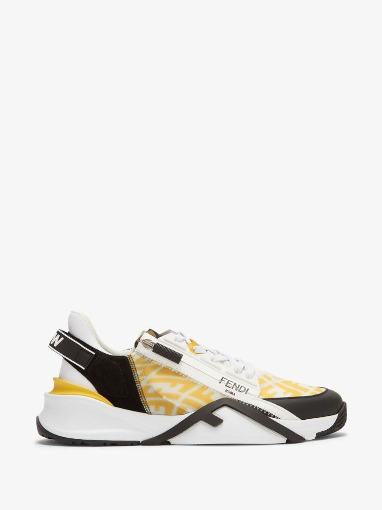 Yellow Flow Ff Vertigo Print Sneakers