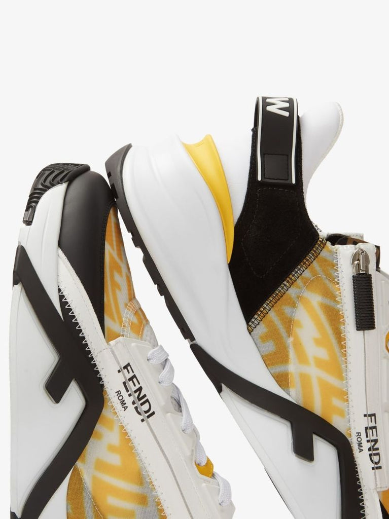Yellow Flow Ff Vertigo Print Sneakers