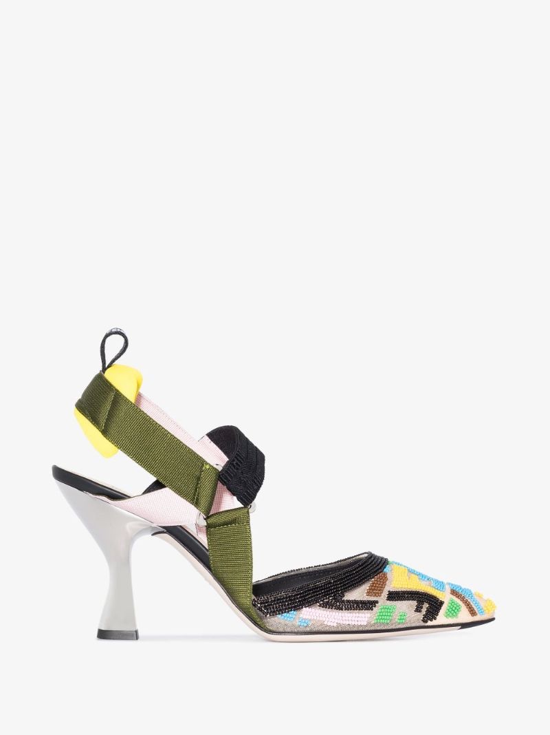 Multicoloured ColibrÃ_x0083_Â¬ 85 Slingback Pumps