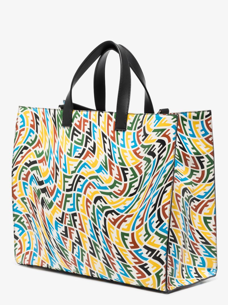 Multicoloured Ff Vertigo Leather Tote Bag