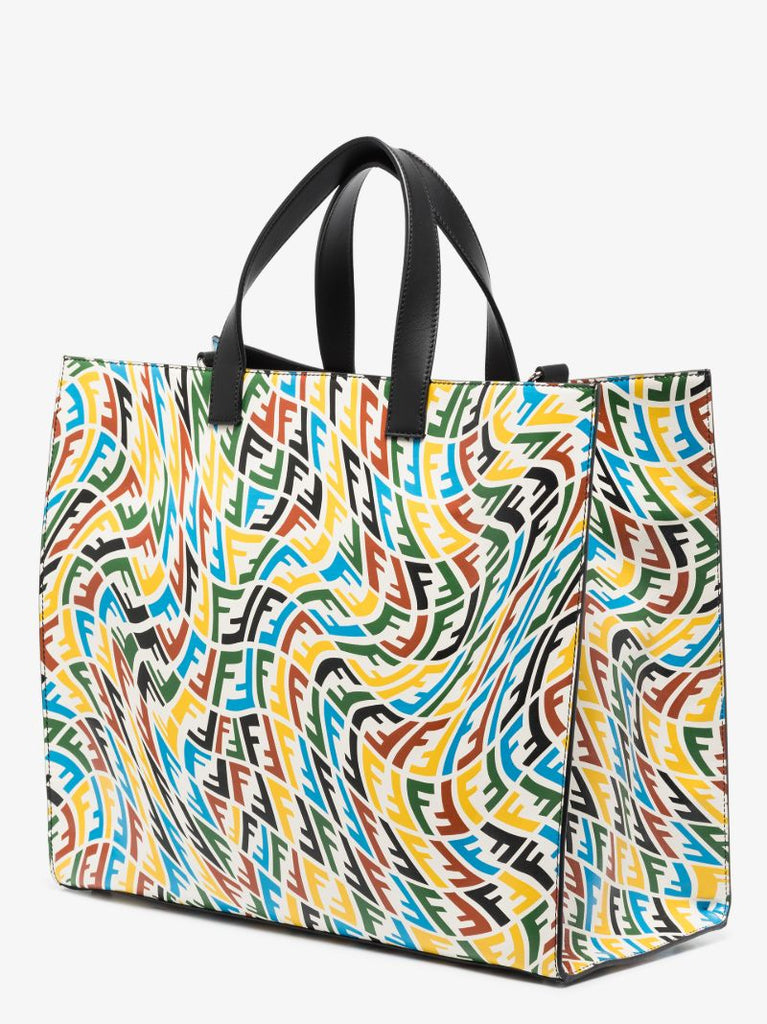 Multicoloured Ff Vertigo Leather Tote Bag