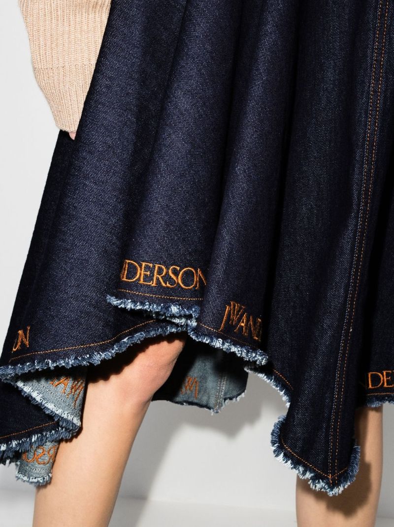 Asymmetric Denim Skirt